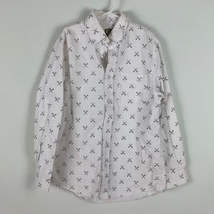 Quiet storm boys long sleeve button down lacrosse size small
